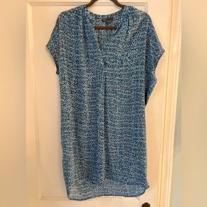 Vince silk popover cocoon shift dress